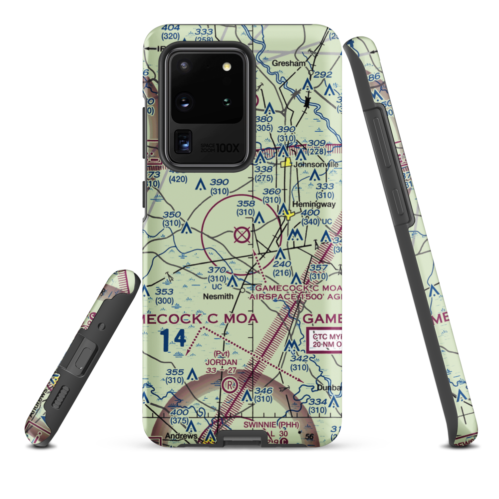 Hemingway Stuckey Airport (38J) VFR Sectional Samsung Phone Case Samsung Galaxy S20 Ultra model shown