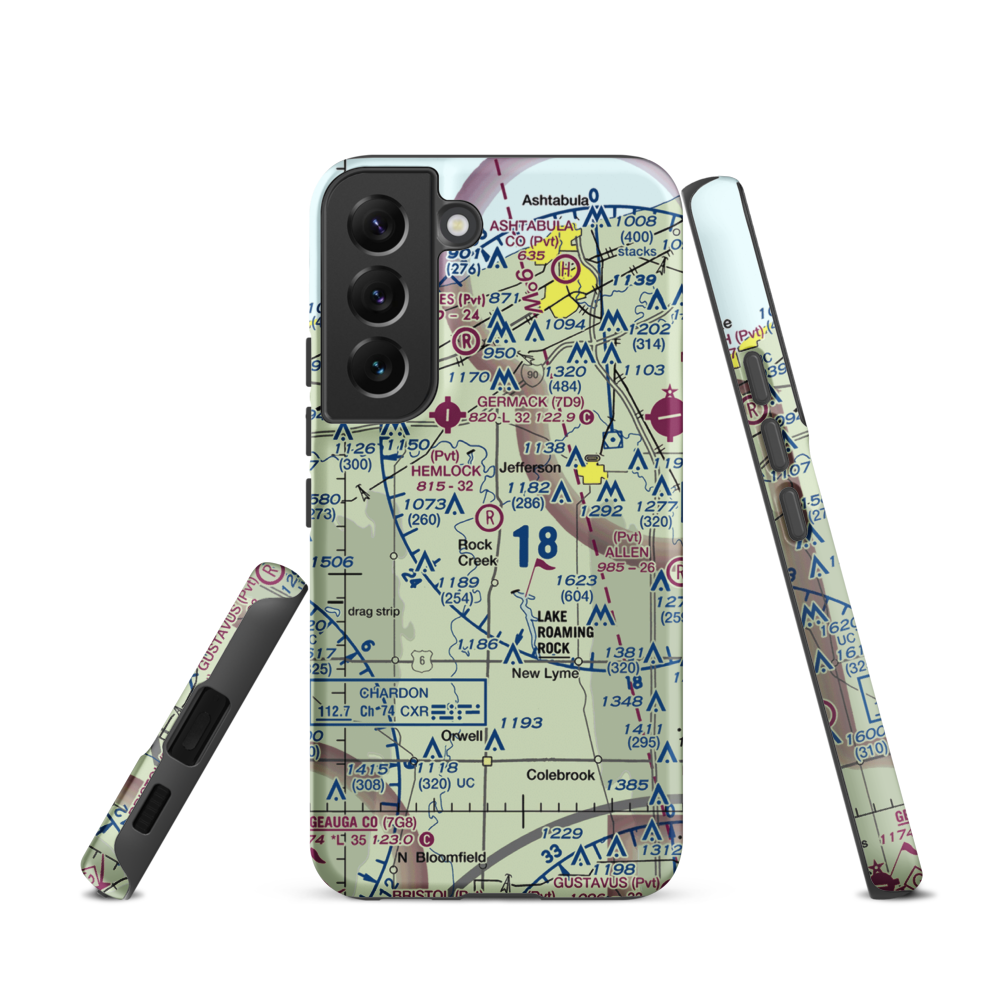 Hemlock Field (OA07) VFR Sectional Samsung Phone Case Samsung Galaxy S22 model shown