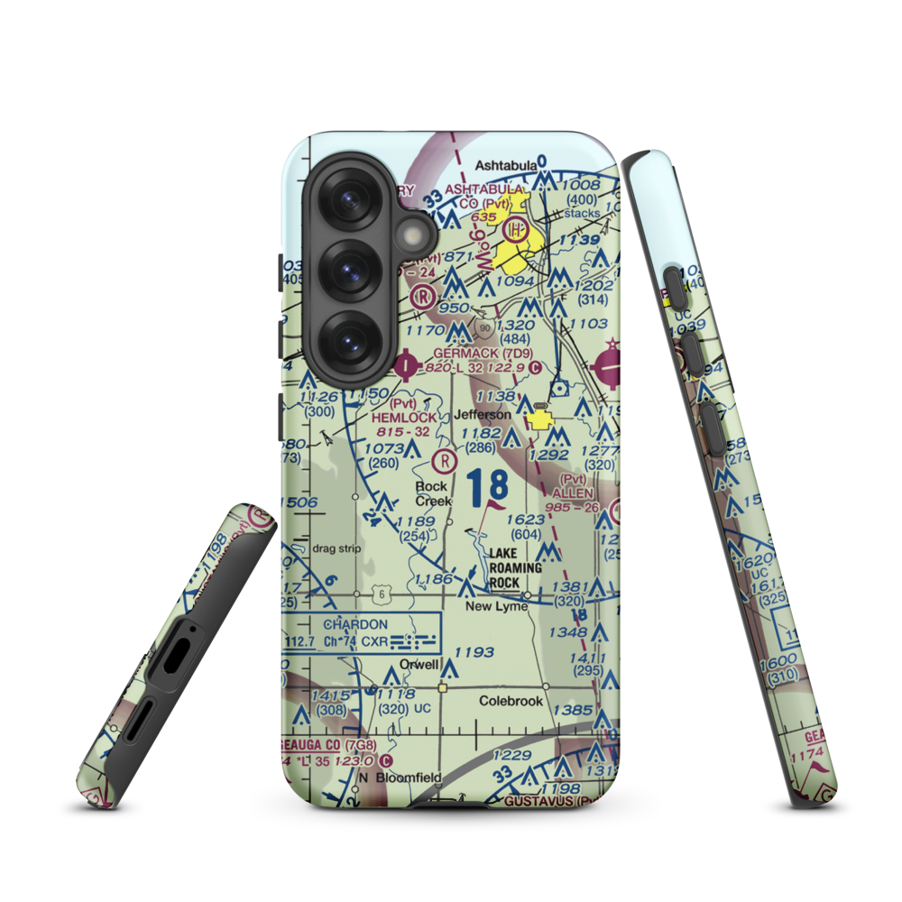 Hemlock Field (OA07) VFR Sectional Samsung Phone Case Samsung Galaxy S25 model shown