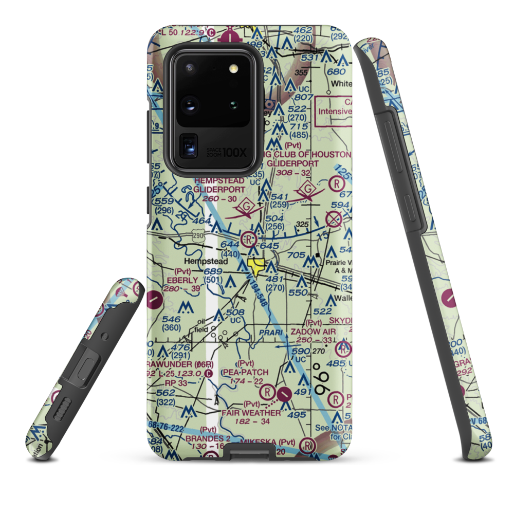 Hempstead Gliderport (35TS) VFR Sectional Samsung Phone Case Samsung Galaxy S20 Ultra model shown