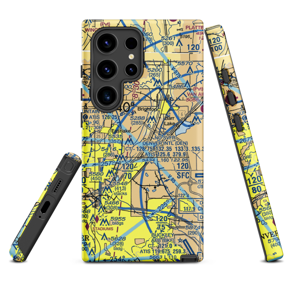 Henderson Airport (US-0074) VFR Sectional Samsung Phone Case Samsung Galaxy S24 Ultra model shown