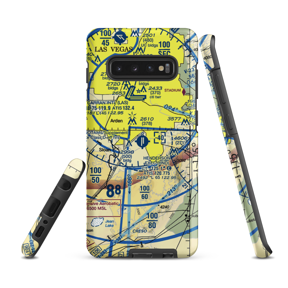 Henderson Executive Airport (HND) VFR Sectional Samsung Phone Case Samsung Galaxy S10 Plus model shown