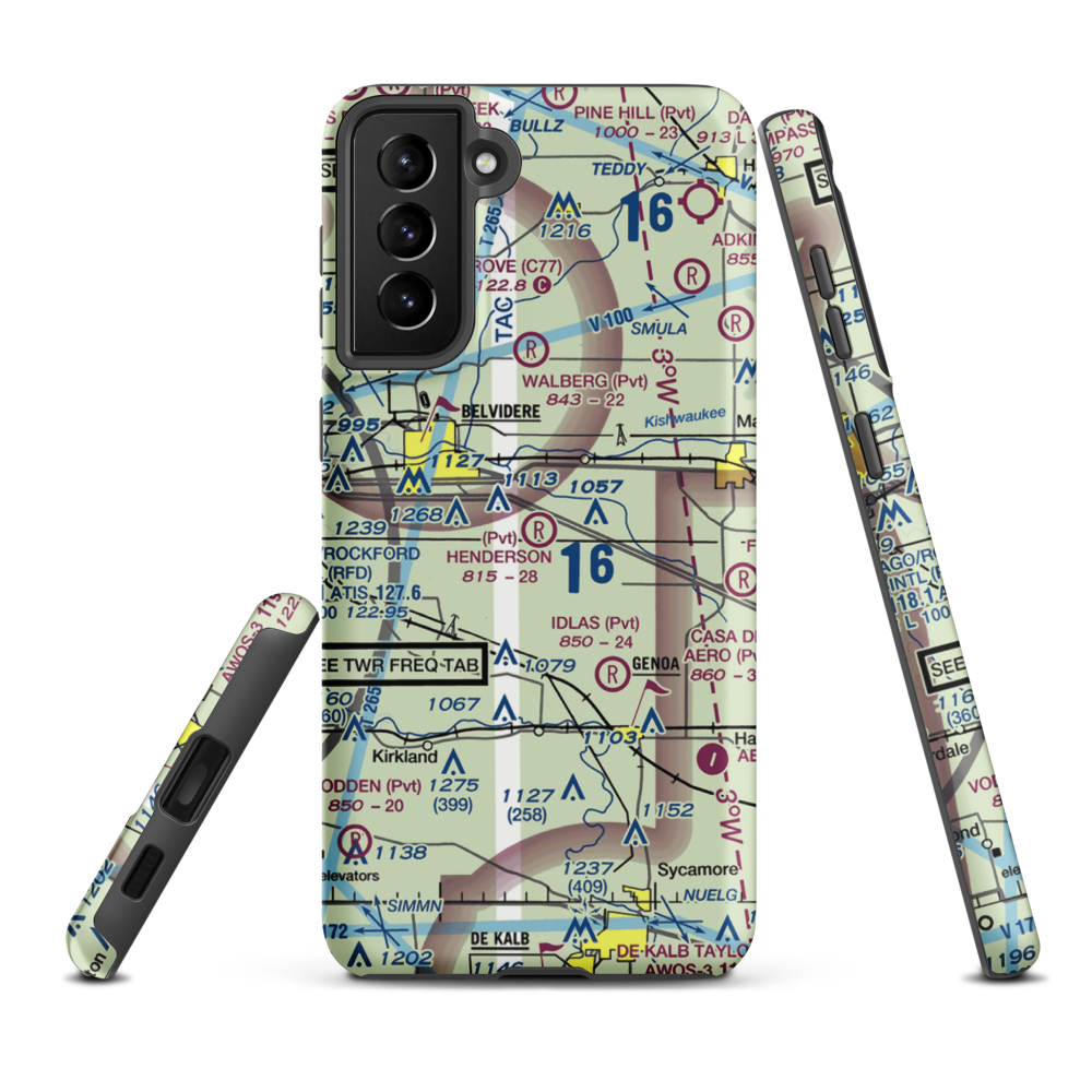Henderson Field (IL34) VFR Sectional Samsung Phone Case Samsung Galaxy S21 Plus model shown