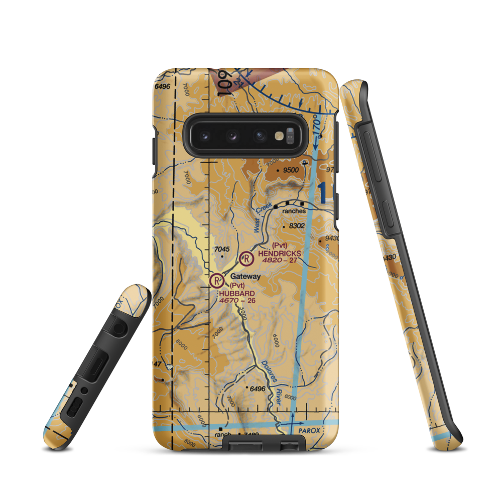Hendricks Field At West Creek Ranch Airport (63CO) VFR Sectional Samsung Phone Case Samsung Galaxy S10 model shown