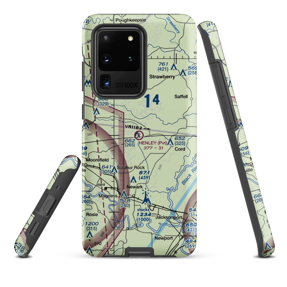 Henley Aerodrome (28AR) VFR Sectional Samsung Phone Case Samsung Galaxy S20 Ultra model shown