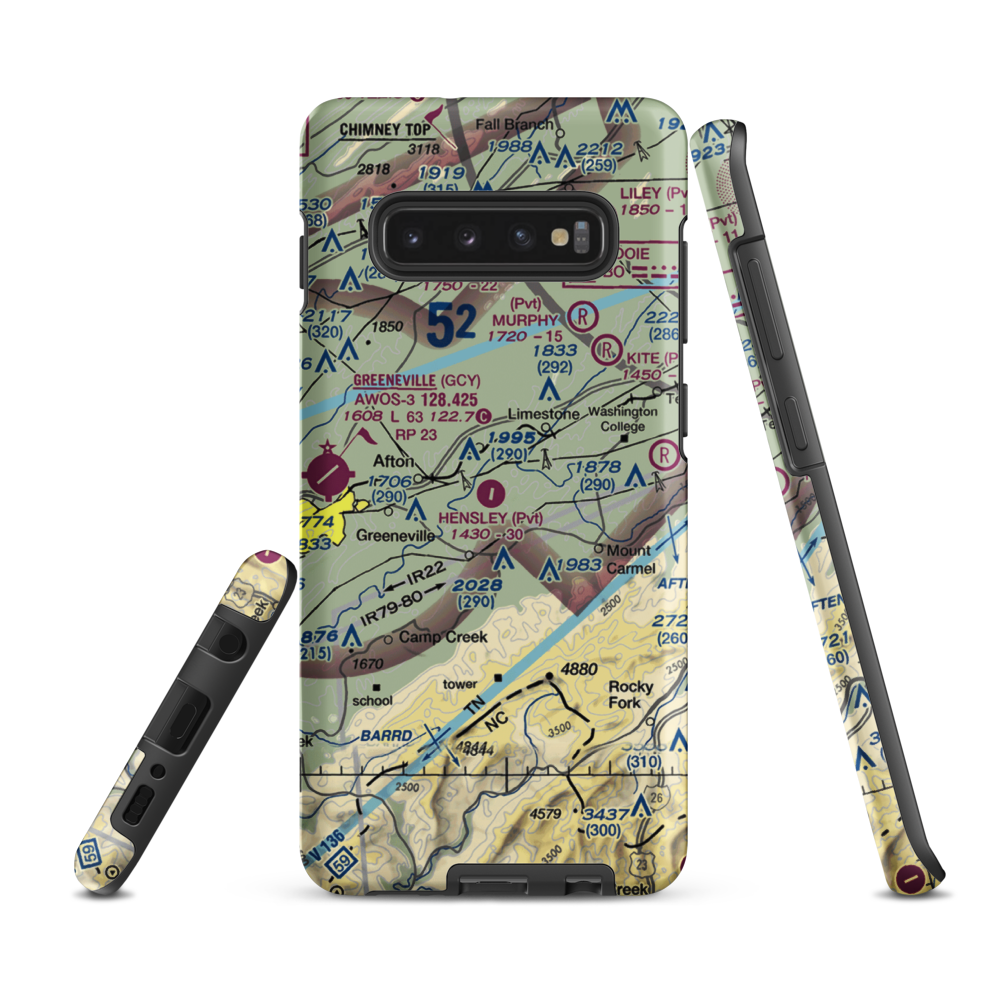 Hensley Airpark (04TN) VFR Sectional Samsung Phone Case Samsung Galaxy S10 Plus model shown
