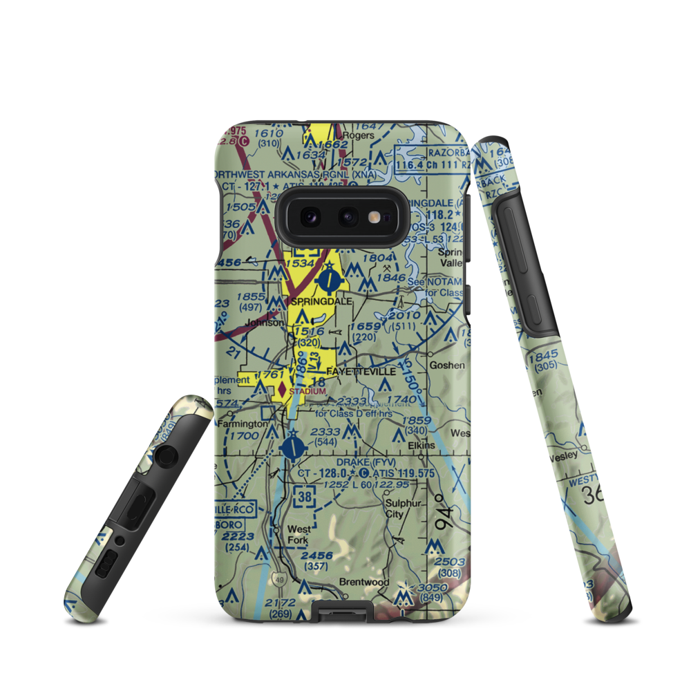 Henson Farm Airport (AR35) VFR Sectional Samsung Phone Case Samsung Galaxy S10 Plus model shown