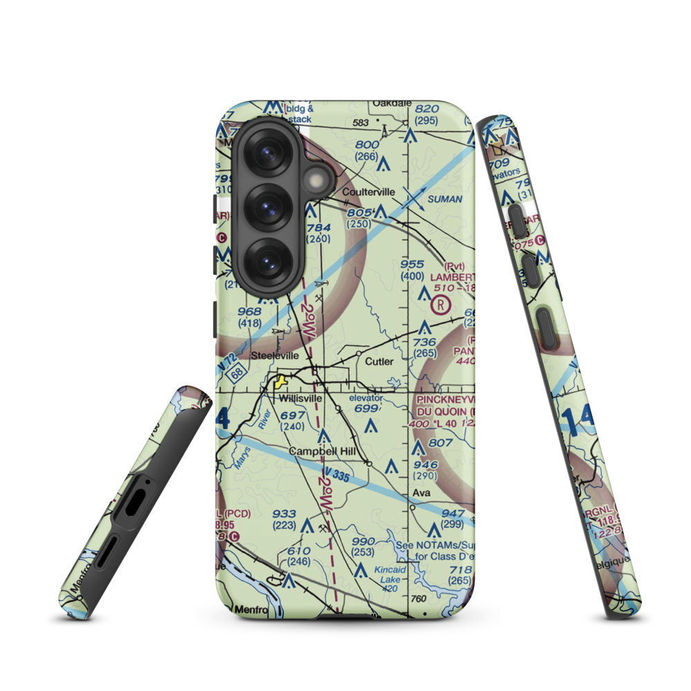 Hepp Airport (9LL2) VFR Sectional Samsung Phone Case Samsung Galaxy S25 model shown
