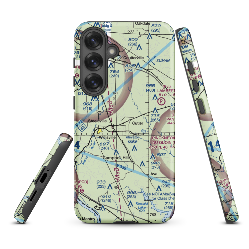 Hepp Airport (9LL2) VFR Sectional Samsung Phone Case Samsung Galaxy S25 Plus model shown