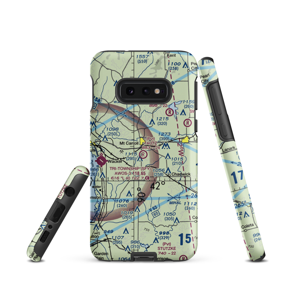 Herb Tautz Airport (LL07) VFR Sectional Samsung Phone Case Samsung Galaxy S10e model shown