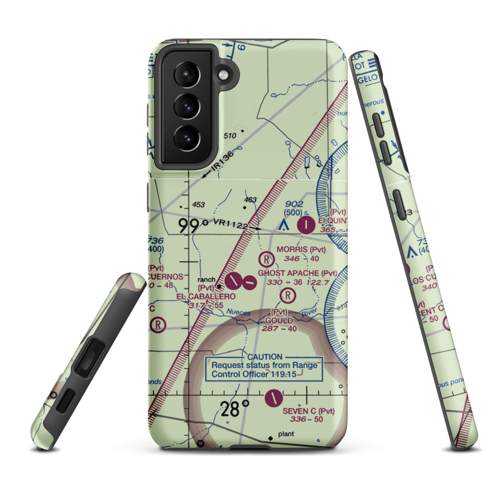 Herradura Lodge Airport (US-0061) VFR Sectional Samsung Phone Case Samsung Galaxy S21 Plus model shown