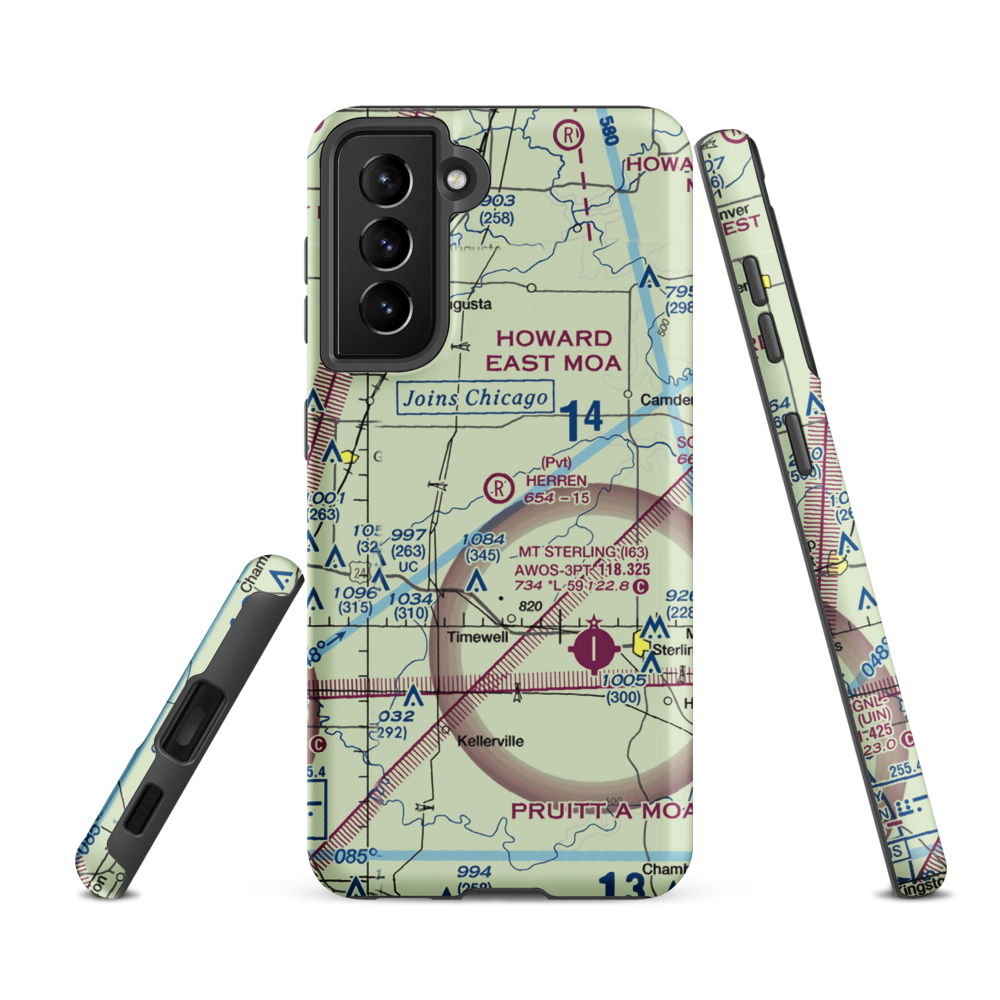Herren Airport (IS56) VFR Sectional Samsung Phone Case Samsung Galaxy S21 Ultra model shown