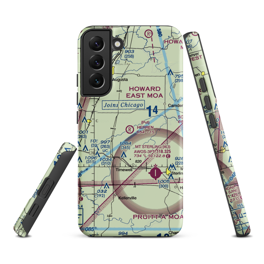 Herren Airport (IS56) VFR Sectional Samsung Phone Case Samsung Galaxy S22 Plus model shown