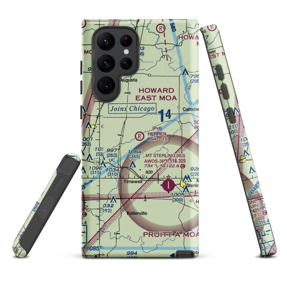 Herren Airport (IS56) VFR Sectional Samsung Phone Case Samsung Galaxy S22 Ultra model shown