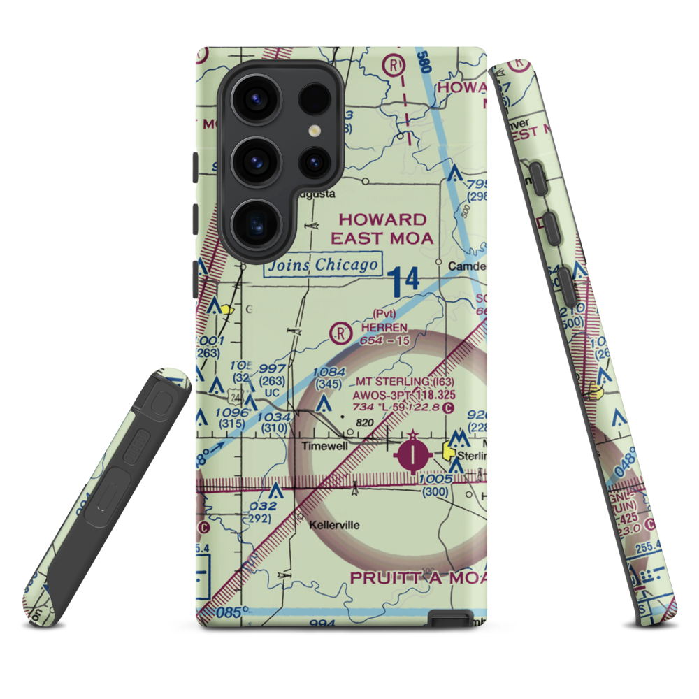 Herren Airport (IS56) VFR Sectional Samsung Phone Case Samsung Galaxy S23 Ultra model shown
