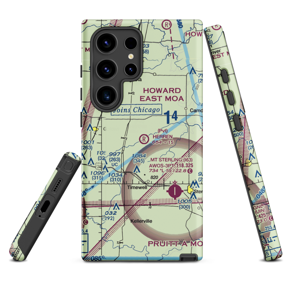 Herren Airport (IS56) VFR Sectional Samsung Phone Case Samsung Galaxy S24 Ultra model shown