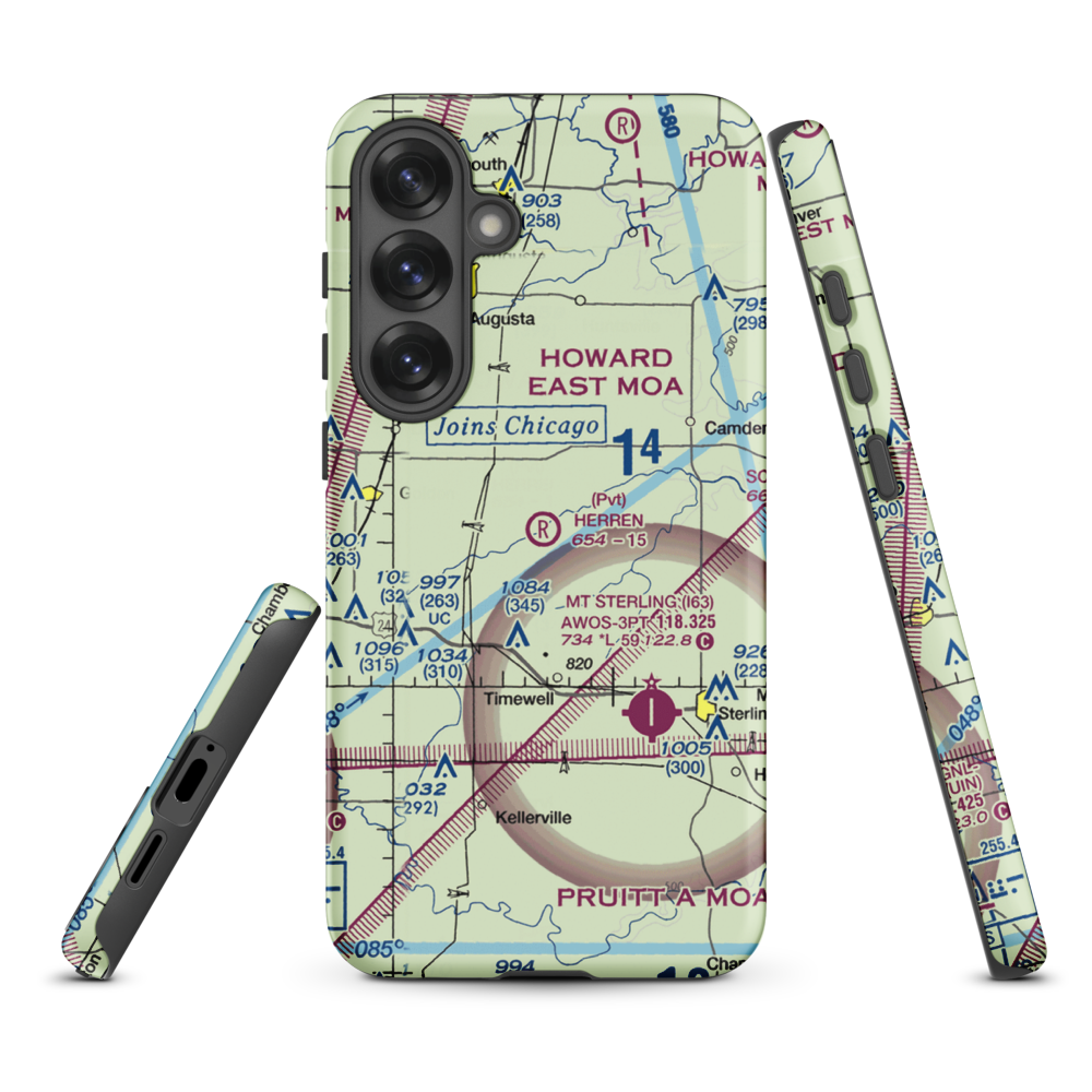 Herren Airport (IS56) VFR Sectional Samsung Phone Case Samsung Galaxy S25 Plus model shown