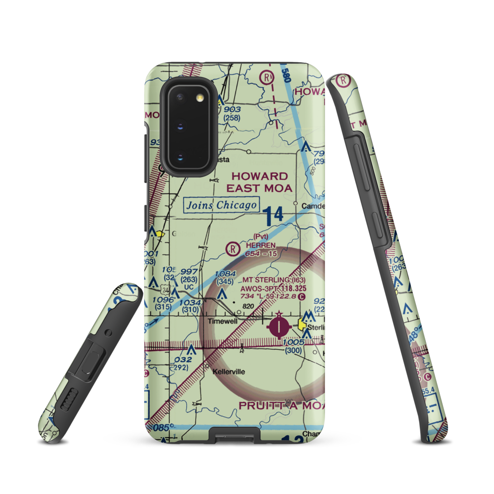 Herren Airport (IS56) VFR Sectional Samsung Phone Case Samsung Galaxy S20 model shown