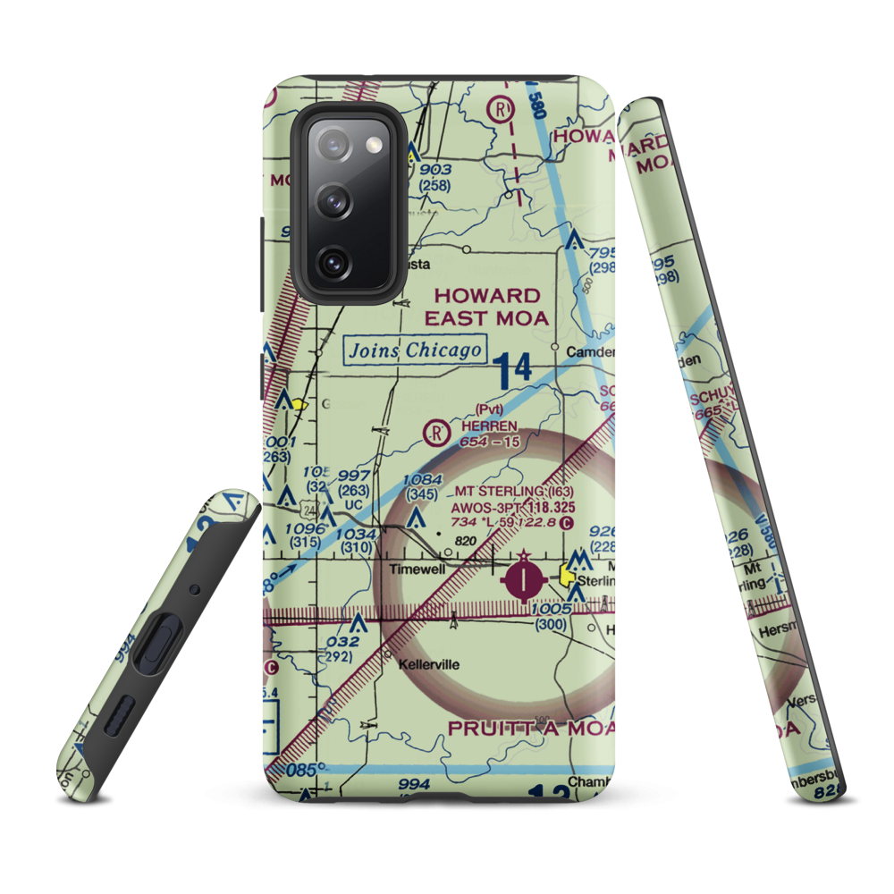 Herren Airport (IS56) VFR Sectional Samsung Phone Case Samsung Galaxy S20 FE model shown