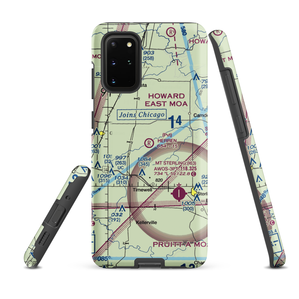 Herren Airport (IS56) VFR Sectional Samsung Phone Case Samsung Galaxy S20 Plus model shown