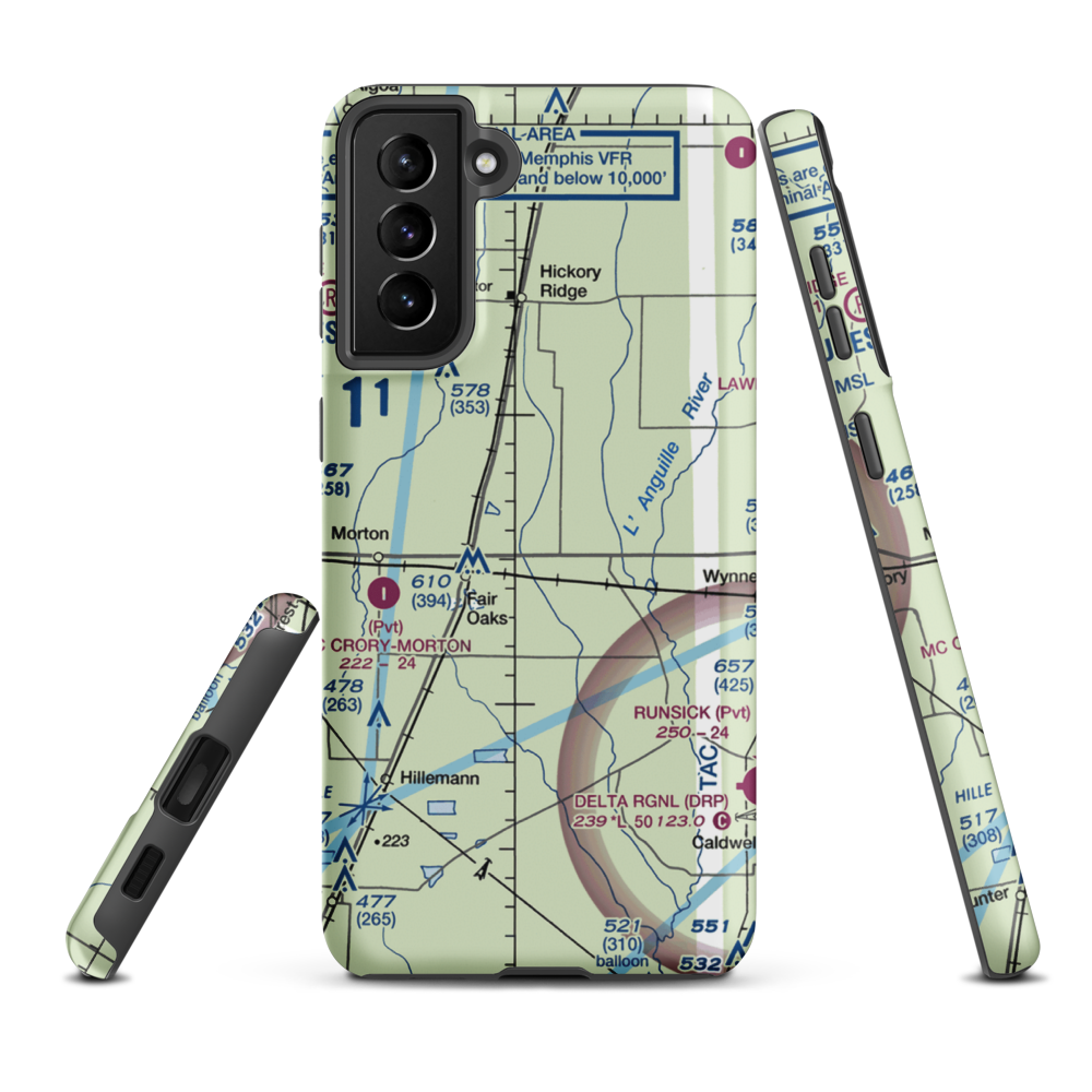 Hess Strip (AR50) VFR Sectional Samsung Phone Case Samsung Galaxy S21 FE model shown