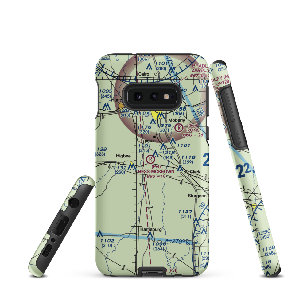 Hess-Mckeown Airport (69MO) VFR Sectional Samsung Phone Case Samsung Galaxy S10e model shown