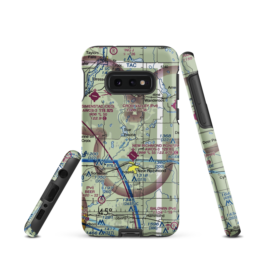 Hexum Flight Park Ultralightport (WS30) VFR Sectional Samsung Phone Case Samsung Galaxy S10e model shown