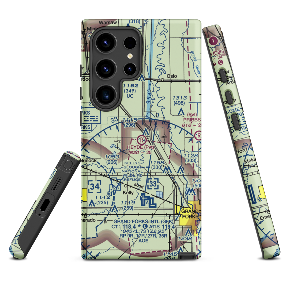 Heyde Airport (8ND4) VFR Sectional Samsung Phone Case Samsung Galaxy S24 Ultra model shown