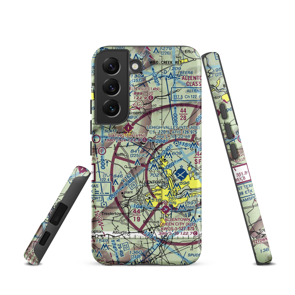 Hi-Vu Airport (PA65) VFR Sectional Samsung Phone Case Samsung Galaxy S22 model shown