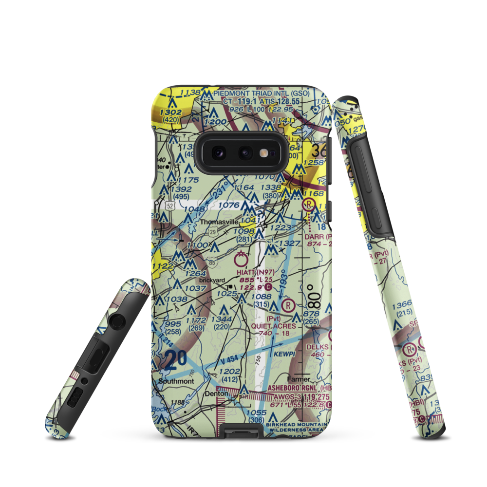 Hiatt Airport (N97) VFR Sectional Samsung Phone Case Samsung Galaxy S10e model shown