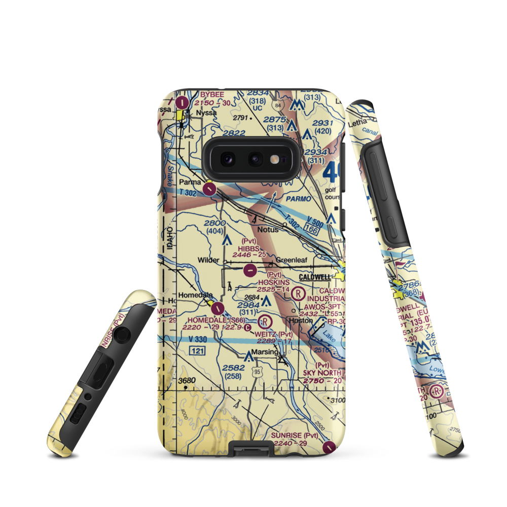 Hibbs Airport (ID97) VFR Sectional Samsung Phone Case Samsung Galaxy S10 Plus model shown