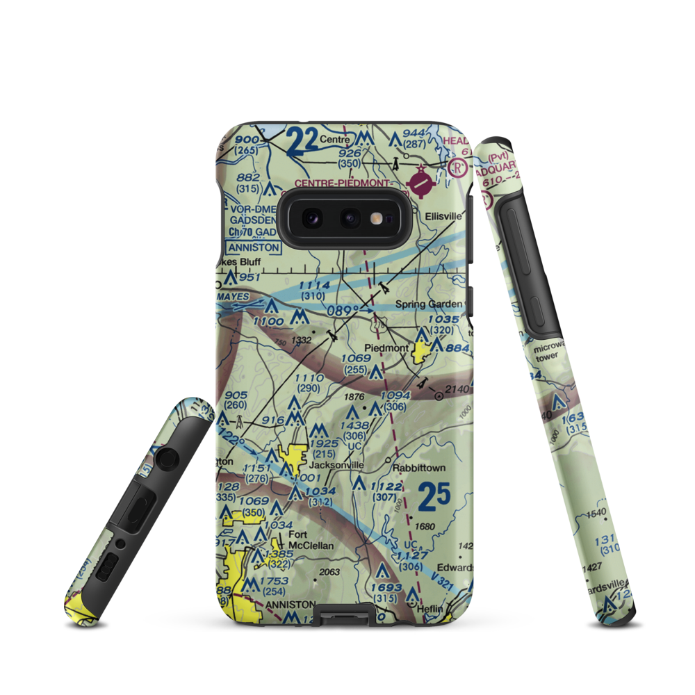 Hickory Grove STOLport (US-0064) VFR Sectional Samsung Phone Case Samsung Galaxy S10 Plus model shown
