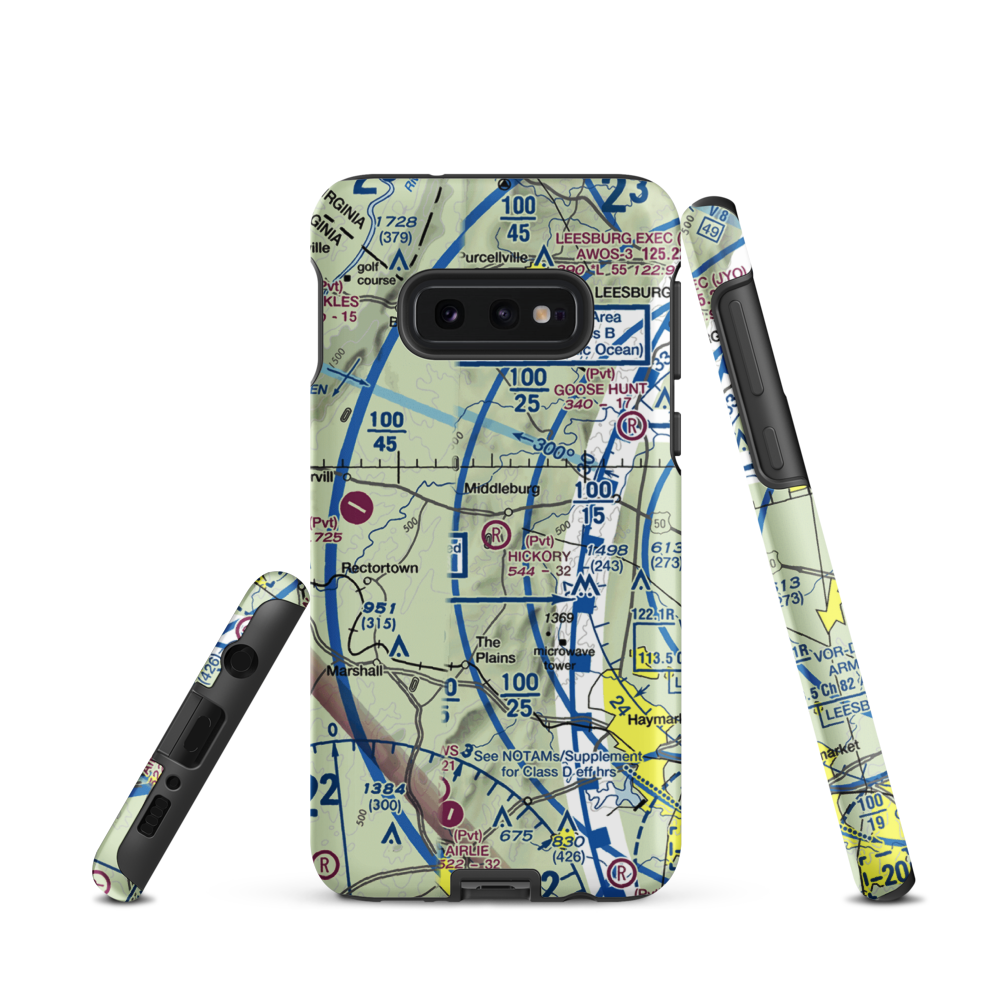 Hickory Tree Farm Airport (VA79) VFR Sectional Samsung Phone Case Samsung Galaxy S10e model shown