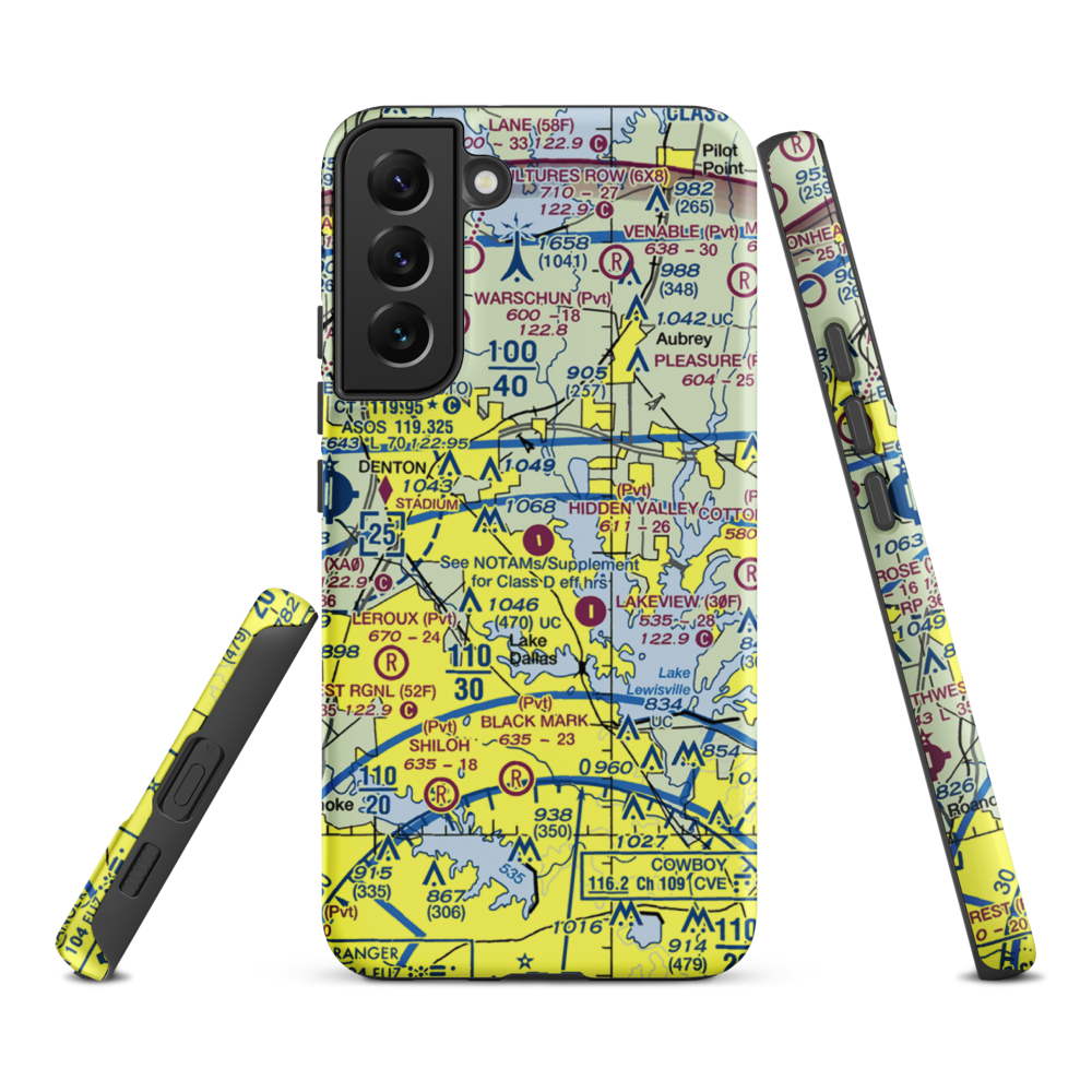 Hidden Valley Airpark (5TX0) VFR Sectional Samsung Phone Case Samsung Galaxy S22 Plus model shown