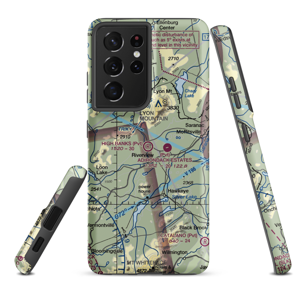 High Banks Farm Landing Area Airport (1NY4) VFR Sectional Samsung Phone Case Samsung Galaxy S21 Ultra model shown