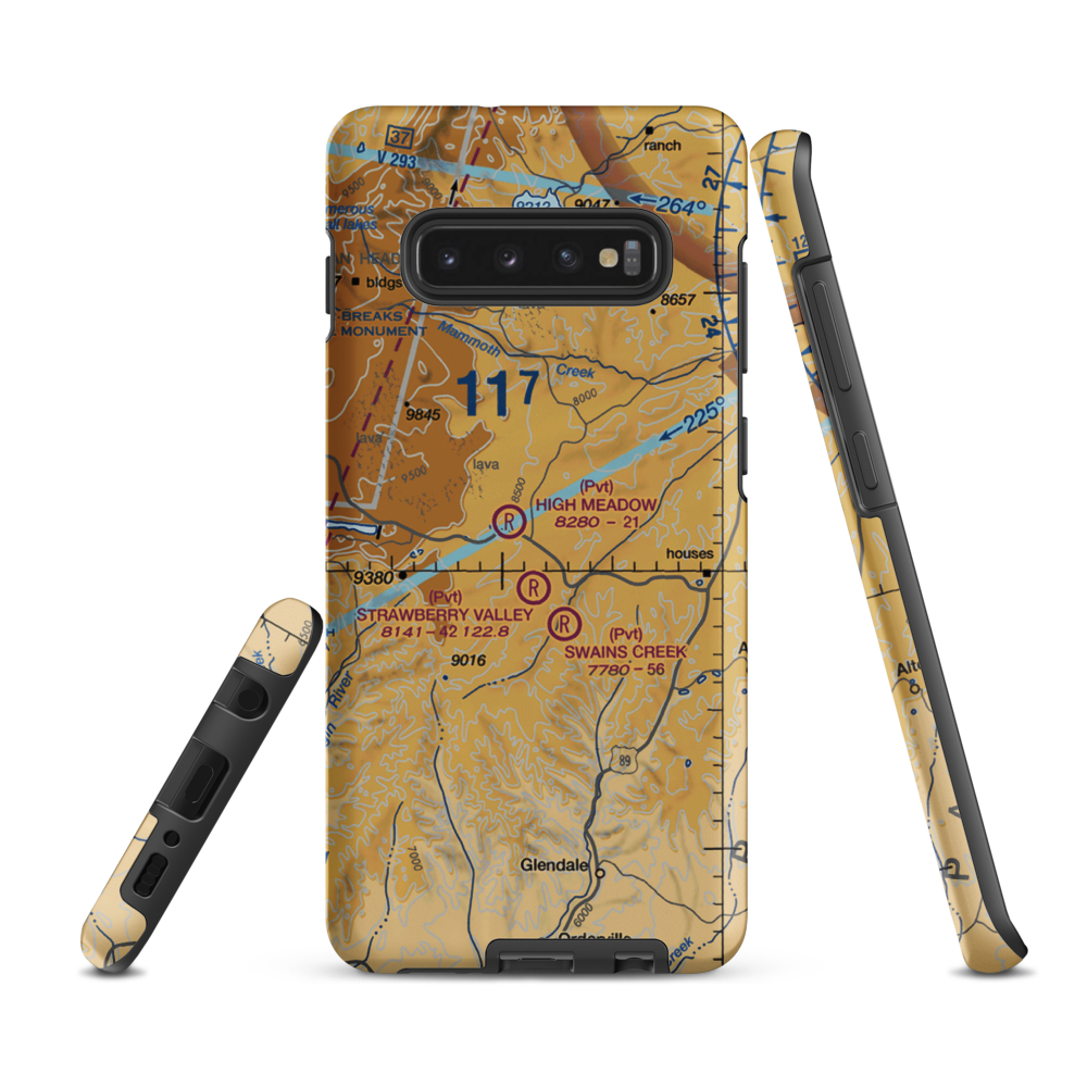 High Meadow Ranch Airport (2UT2) VFR Sectional Samsung Phone Case Samsung Galaxy S10 Plus model shown