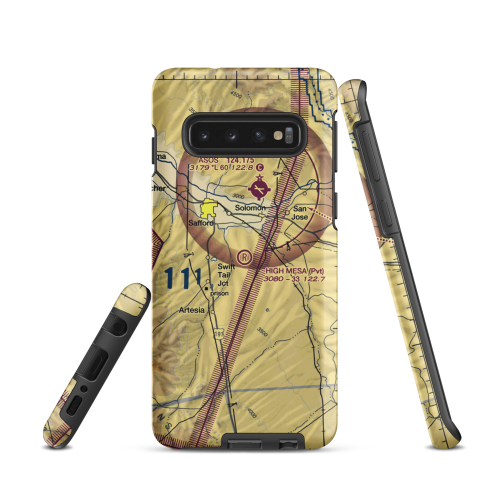 High Mesa Airpark (3AZ8) VFR Sectional Samsung Phone Case Samsung Galaxy S10 model shown