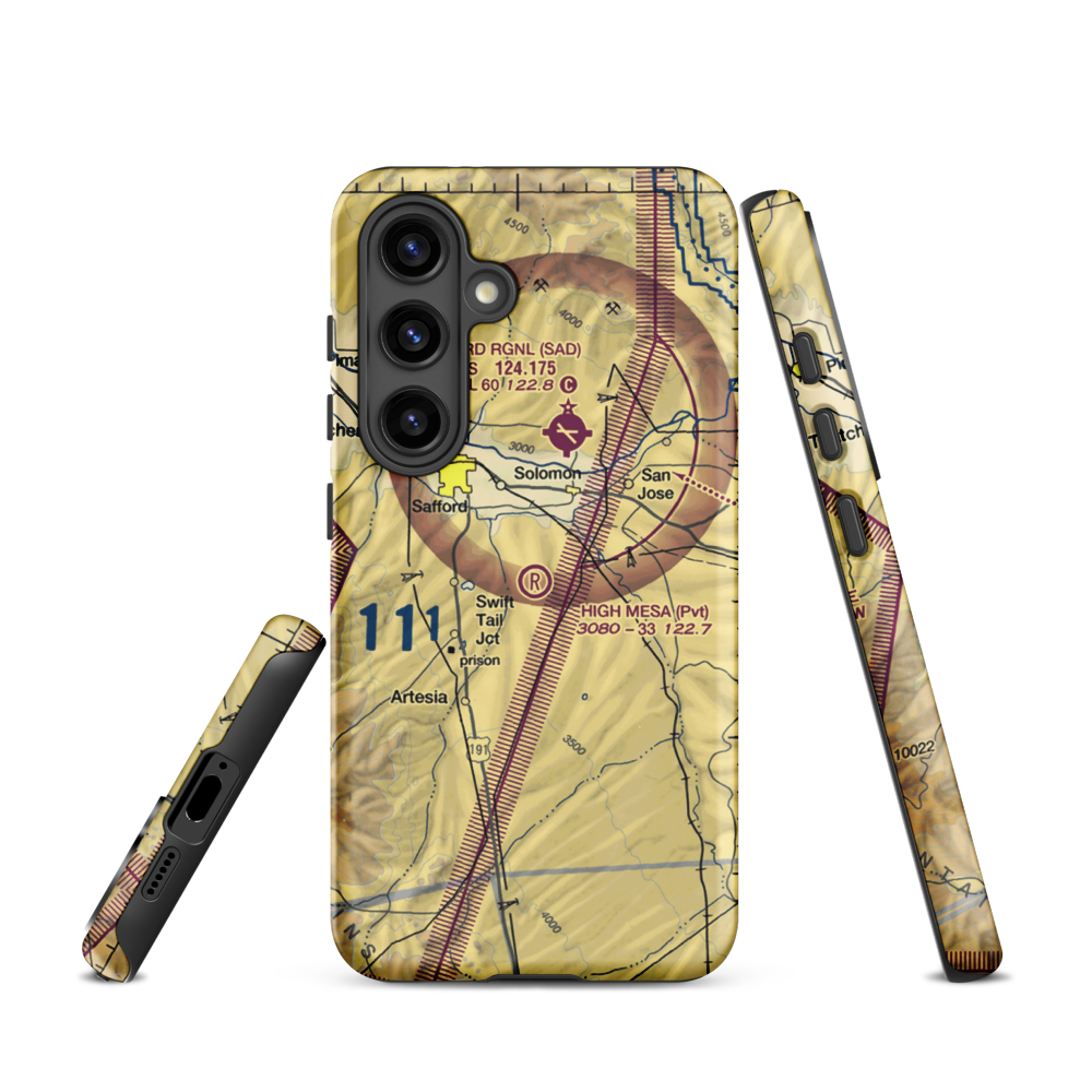 High Mesa Airpark (3AZ8) VFR Sectional Samsung Phone Case Samsung Galaxy S24 model shown
