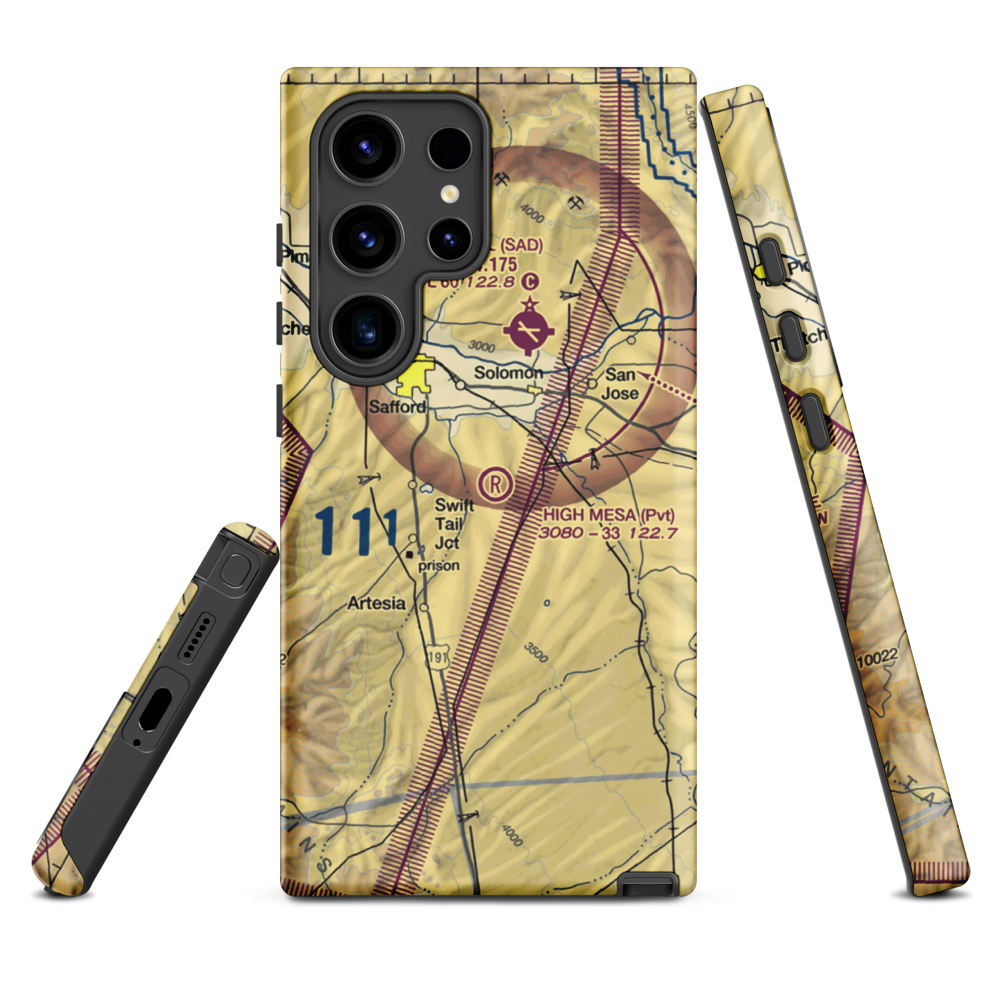High Mesa Airpark (3AZ8) VFR Sectional Samsung Phone Case Samsung Galaxy S24 Ultra model shown