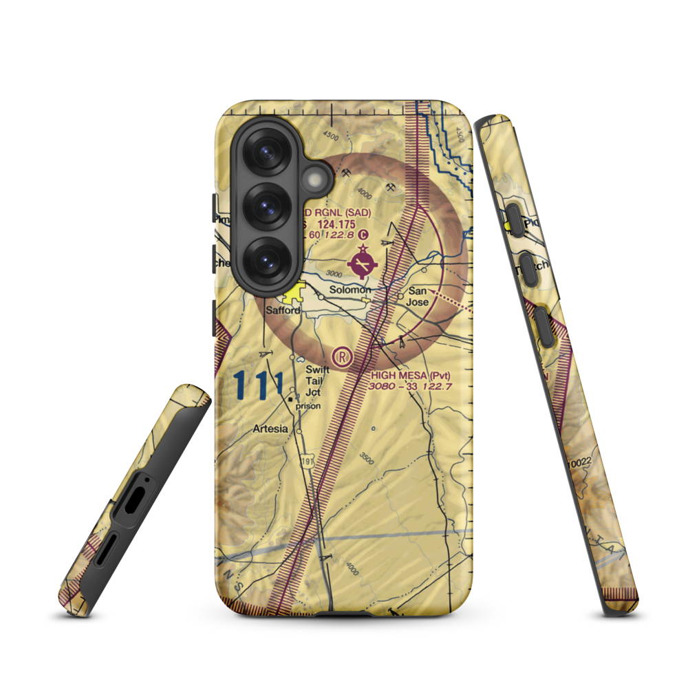 High Mesa Airpark (3AZ8) VFR Sectional Samsung Phone Case Samsung Galaxy S25 model shown