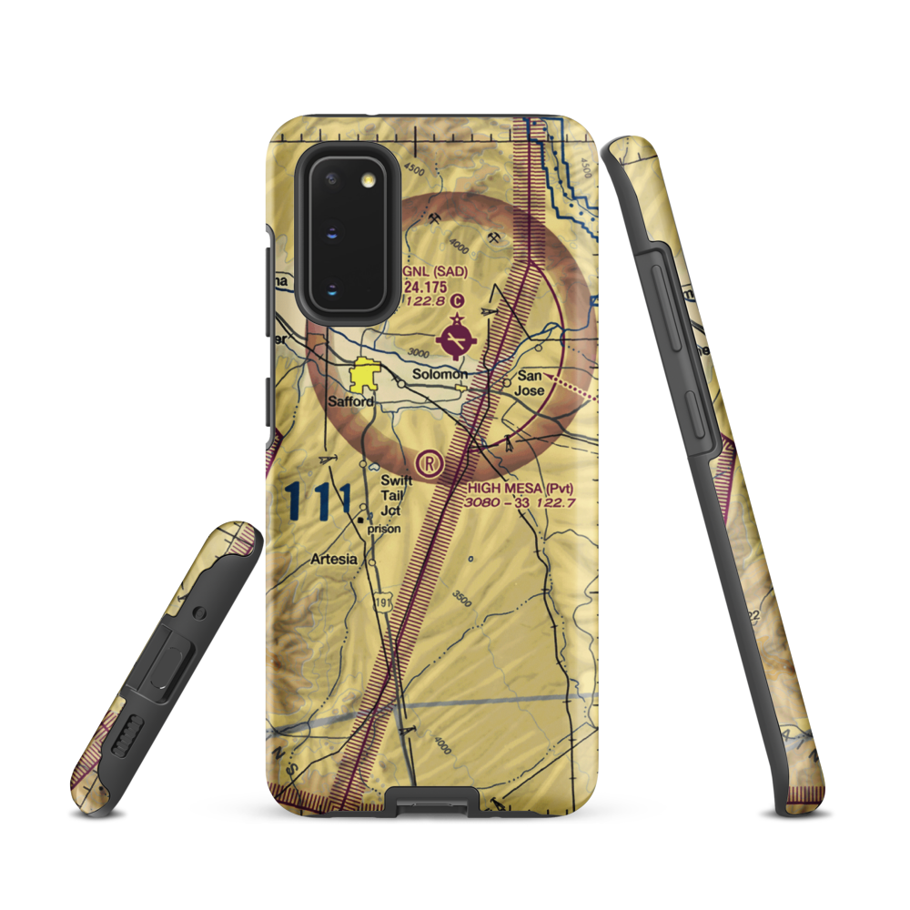 High Mesa Airpark (3AZ8) VFR Sectional Samsung Phone Case Samsung Galaxy S20 model shown