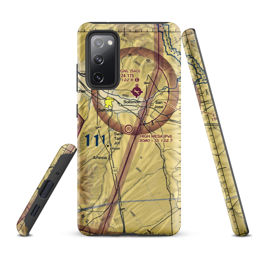 High Mesa Airpark (3AZ8) VFR Sectional Samsung Phone Case Samsung Galaxy S20 FE model shown
