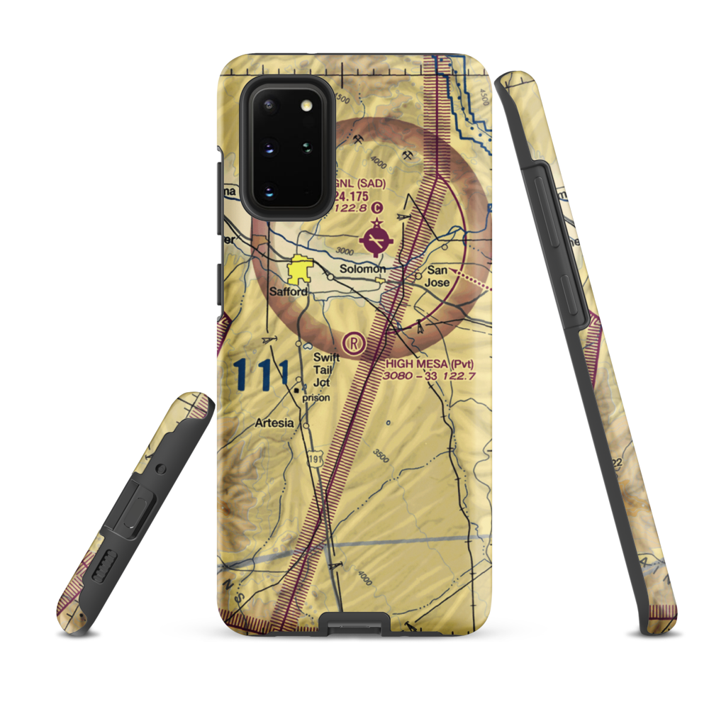 High Mesa Airpark (3AZ8) VFR Sectional Samsung Phone Case Samsung Galaxy S20 Plus model shown