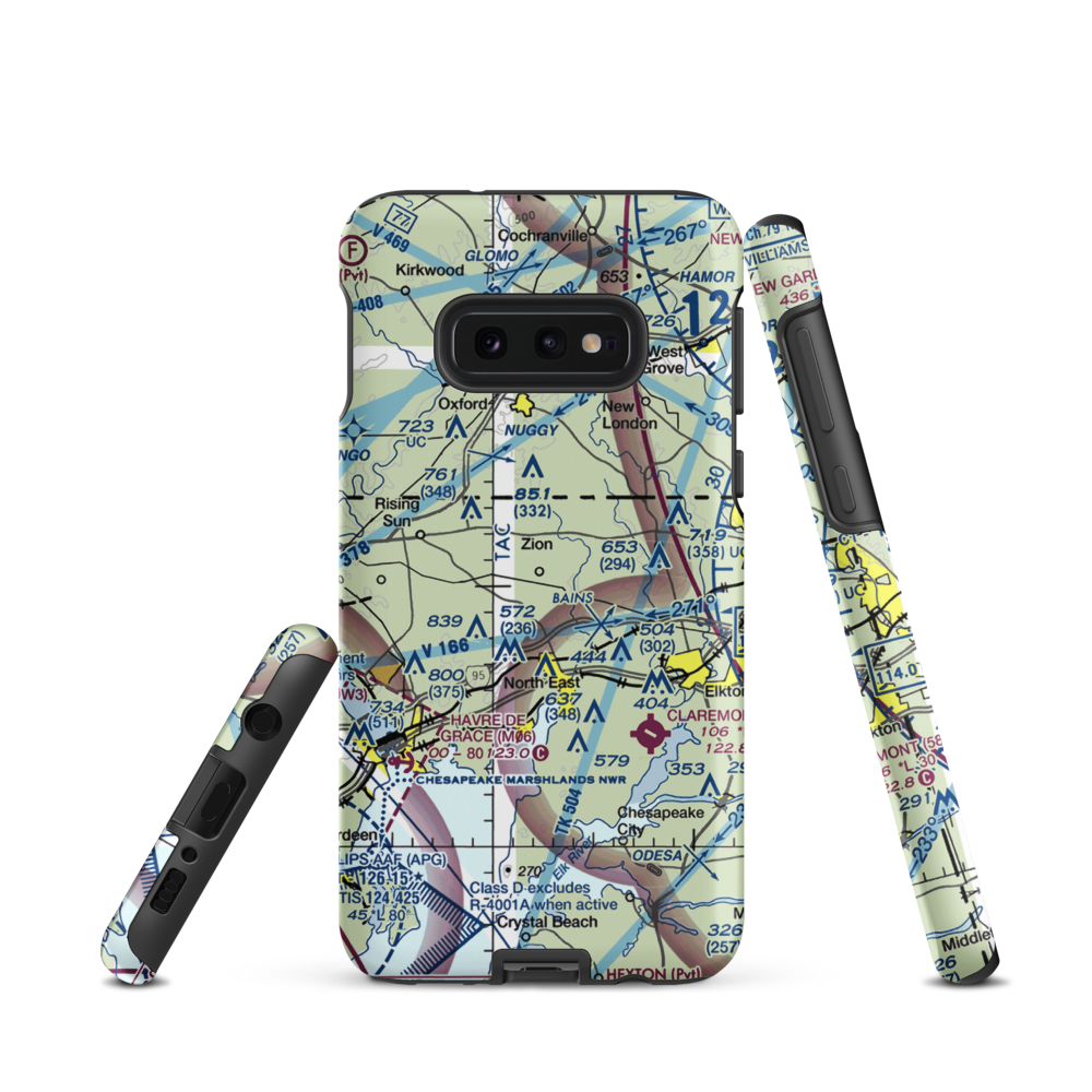 High Valley Airport (16MD) VFR Sectional Samsung Phone Case Samsung Galaxy S10e model shown