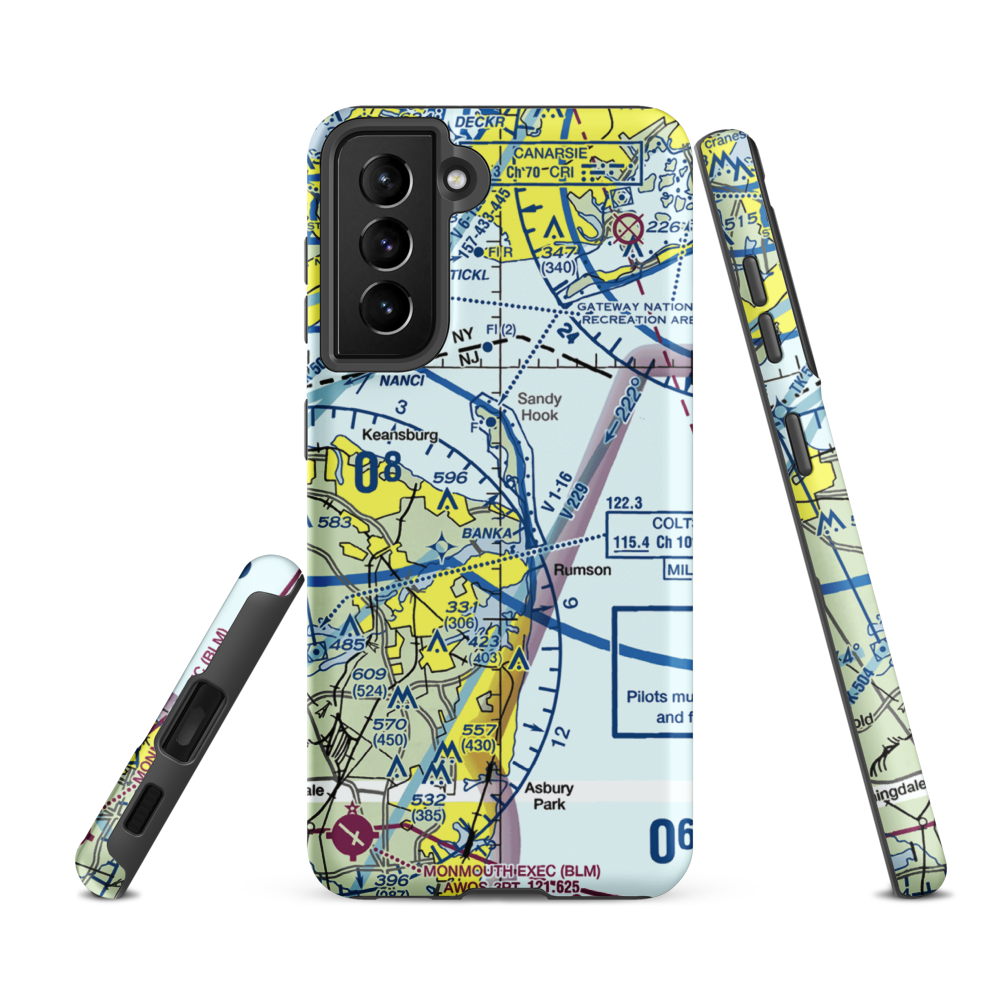Highlands Seaplane Base (54NJ) VFR Sectional Samsung Phone Case Samsung Galaxy S21 FE model shown