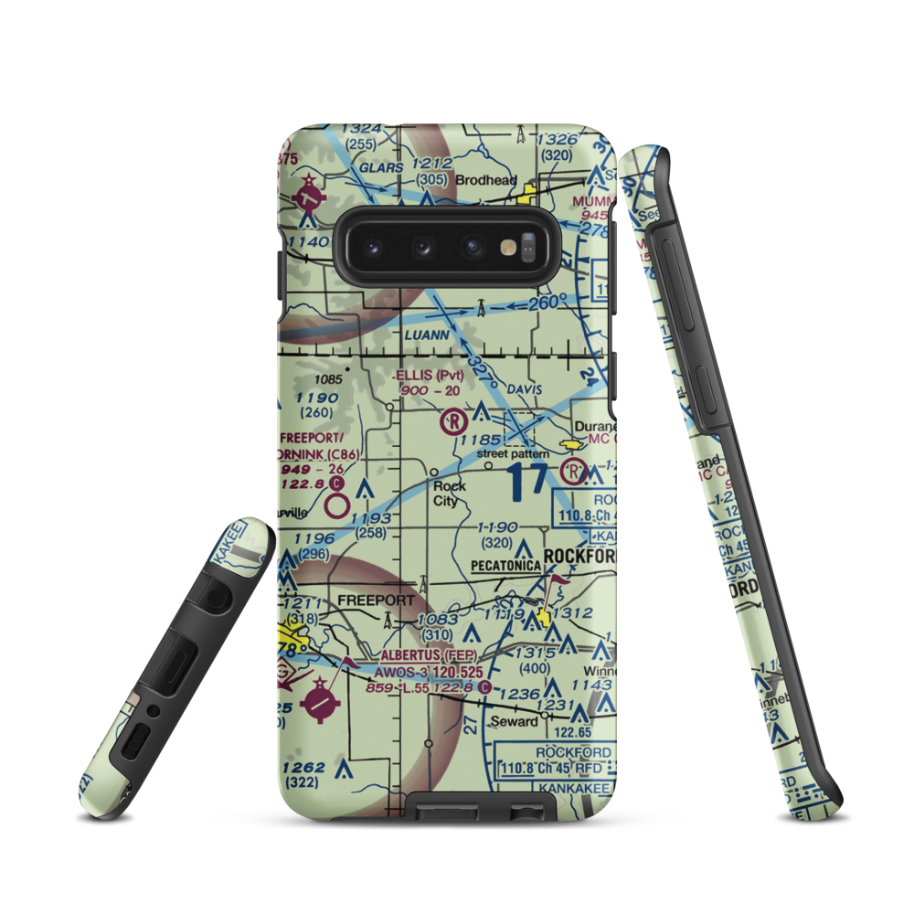 Hillman Airport (LL91) VFR Sectional Samsung Phone Case Samsung Galaxy S10 model shown