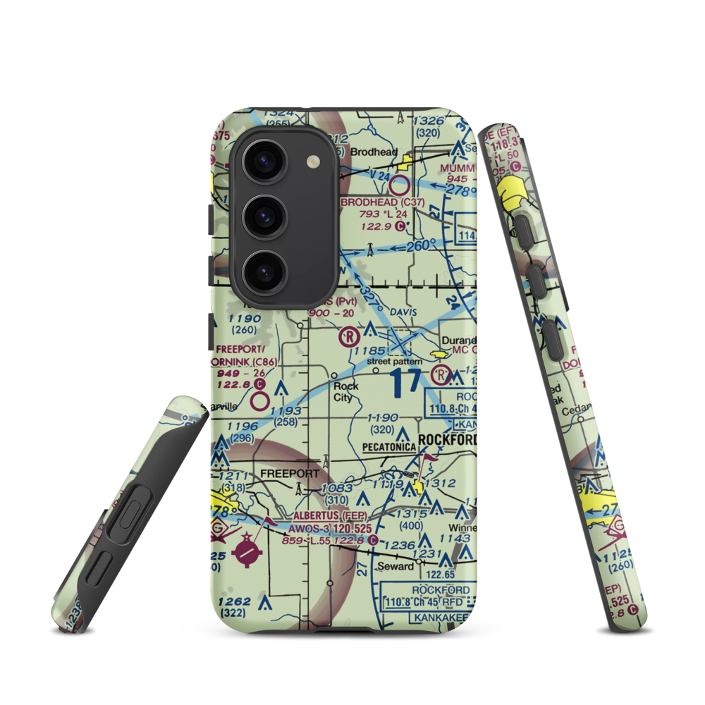 Hillman Airport (LL91) VFR Sectional Samsung Phone Case Samsung Galaxy S23 model shown