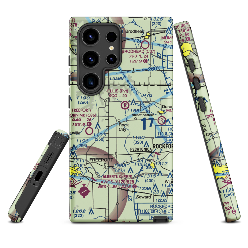 Hillman Airport (LL91) VFR Sectional Samsung Phone Case Samsung Galaxy S24 Ultra model shown