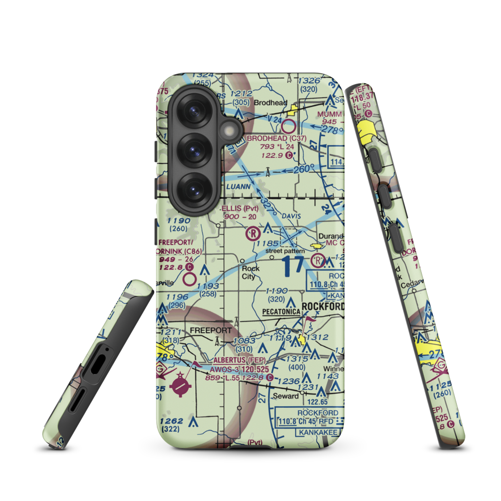 Hillman Airport (LL91) VFR Sectional Samsung Phone Case Samsung Galaxy S25 model shown