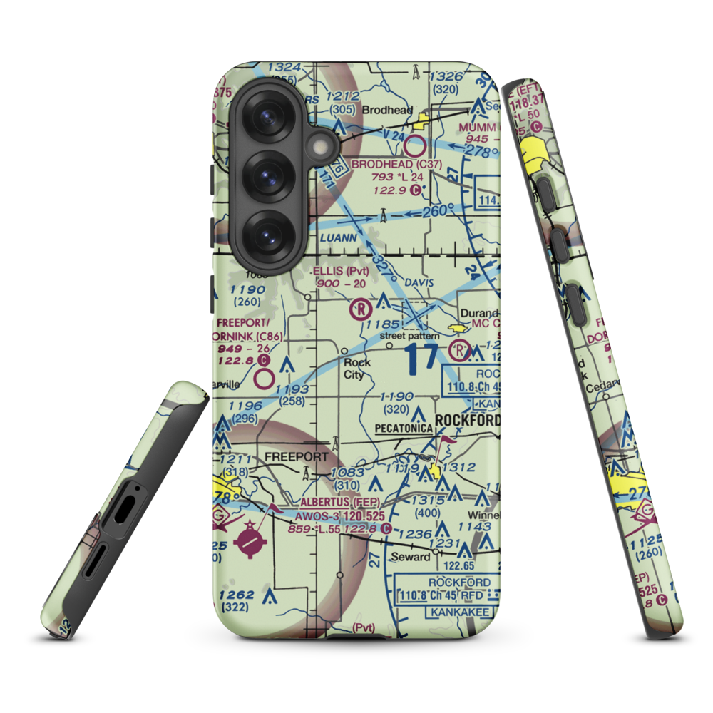 Hillman Airport (LL91) VFR Sectional Samsung Phone Case Samsung Galaxy S25 Plus model shown